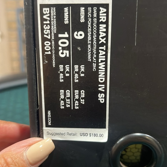 AIR MAX TAILWIND IV SP “UNISEX” NEW IN BOX MENS 9 WOMENS 10.5 - Picture 9 of 9